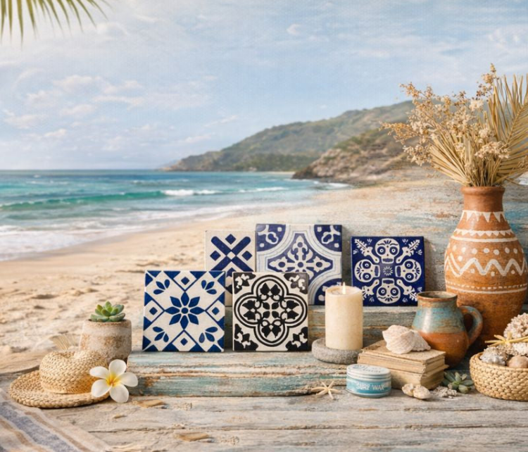 The Sayulita Tile Trio (Coaster & Trivet Set)