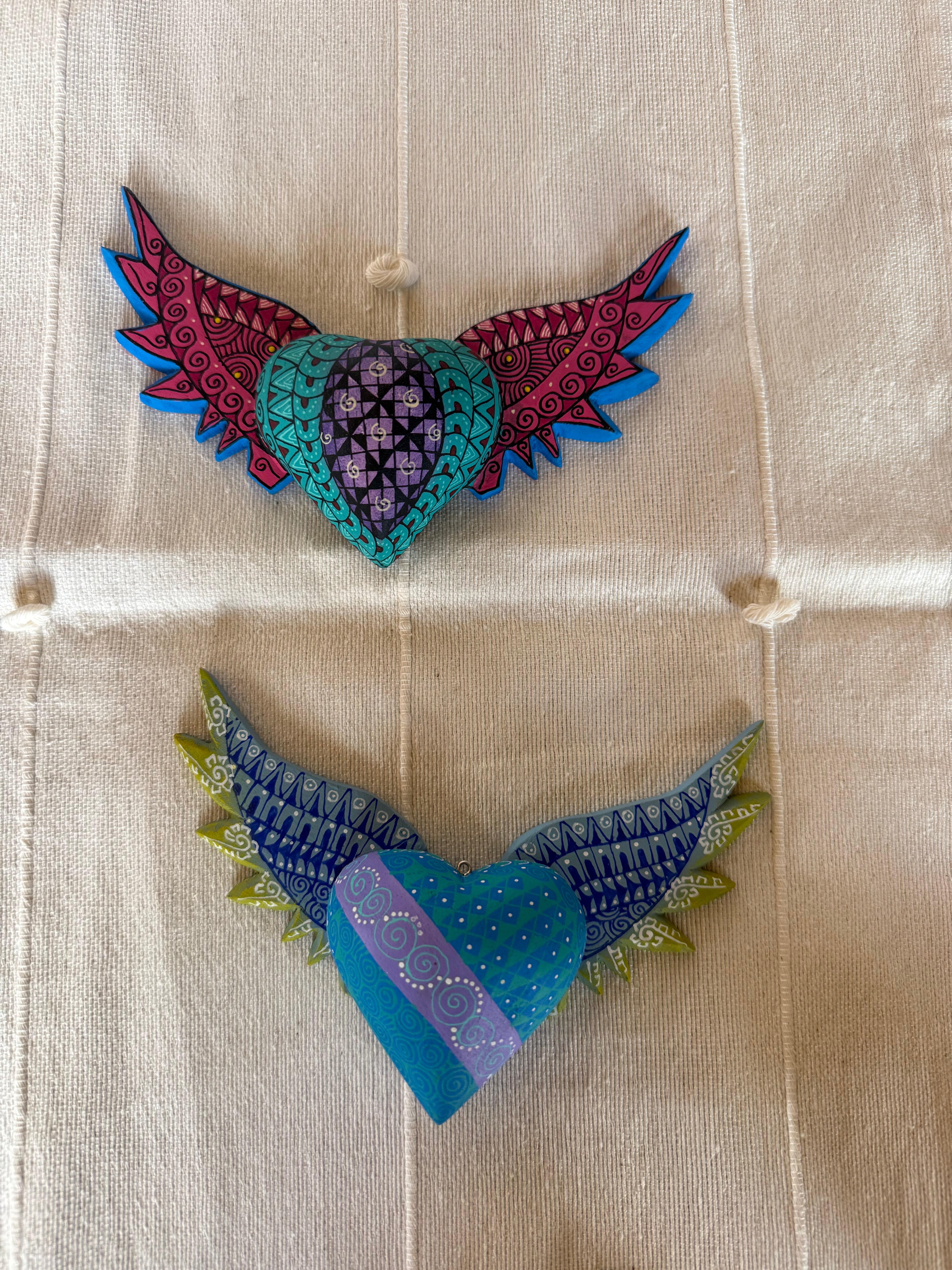 Alebrije Winged Hearts (Corazón Alado)
